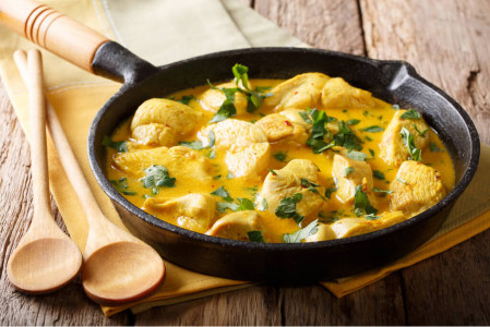 Chicken and coconut curry sauce